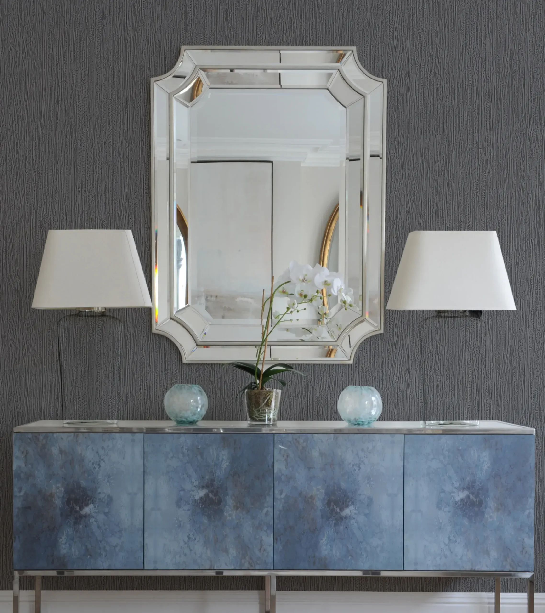 Gray Embossed Wallpaper – Understated Glittering (24111-5)
